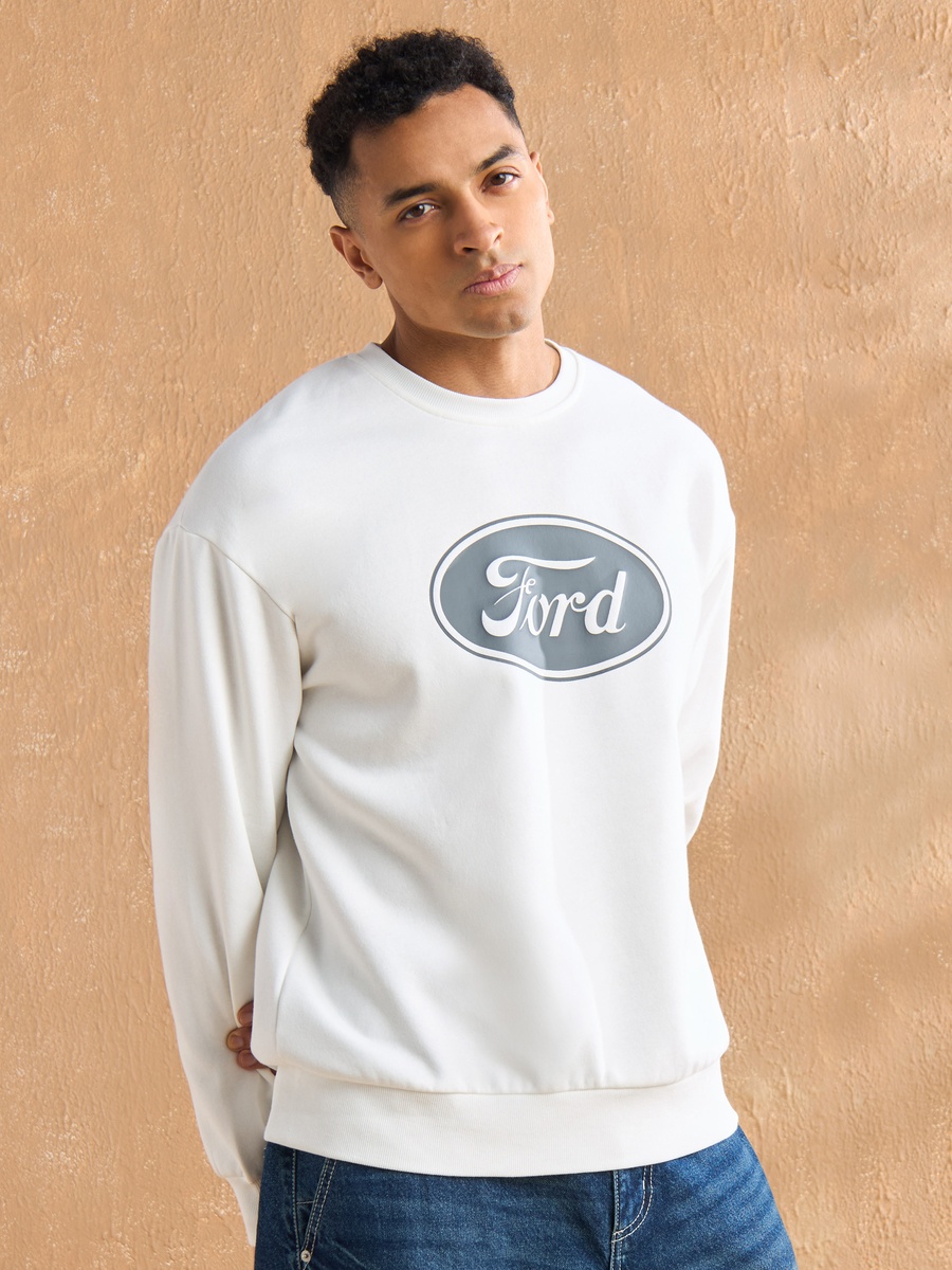 Ford Print Oversized Sweatshirt
