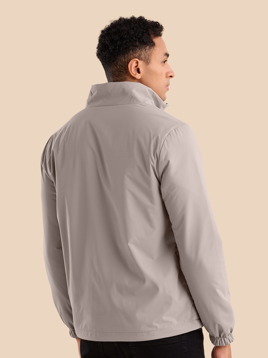 Plain Reversible High Neck Jacket