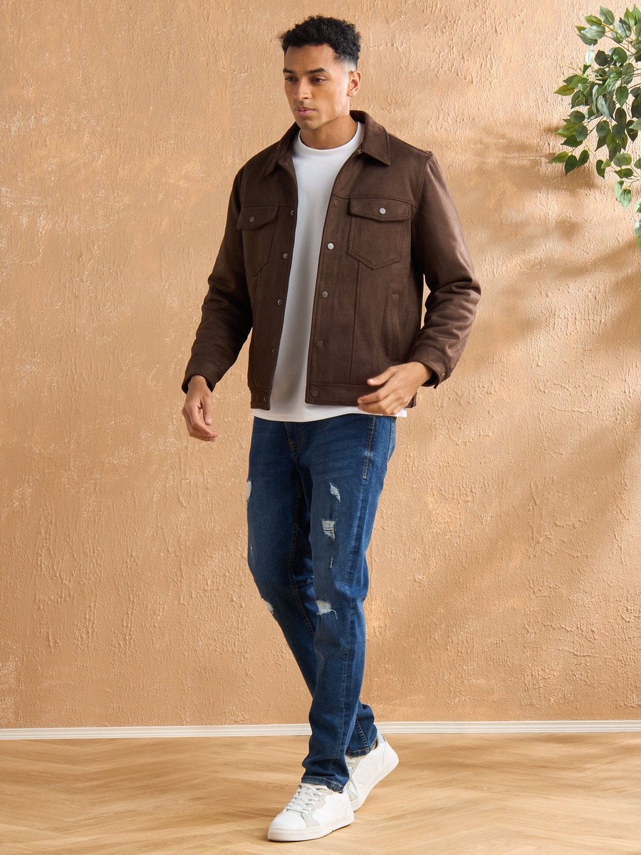 Suede Trucker Jacket