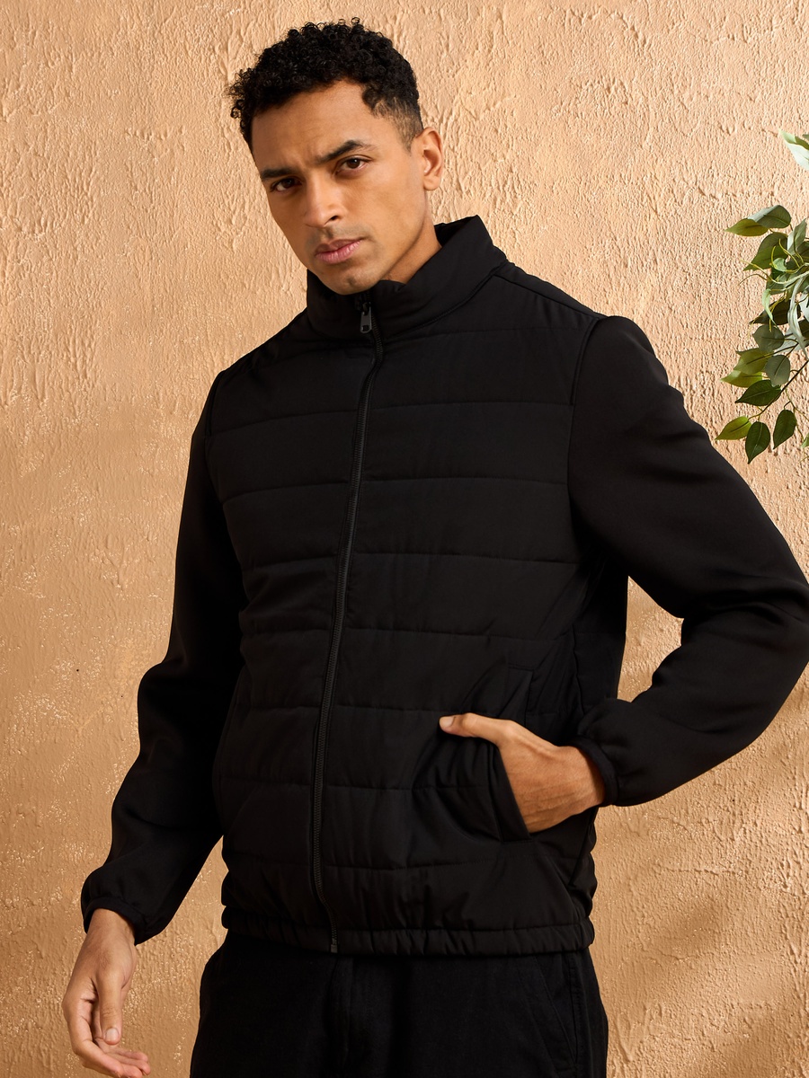 Plain Puffer Hybrid Jacket