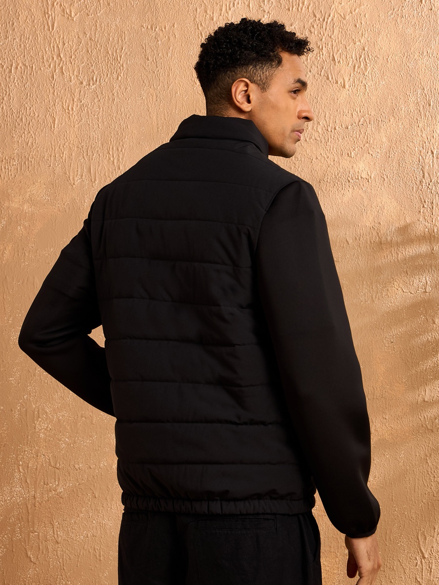 Plain Puffer Hybrid Jacket