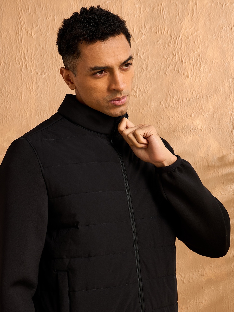 Plain Puffer Hybrid Jacket