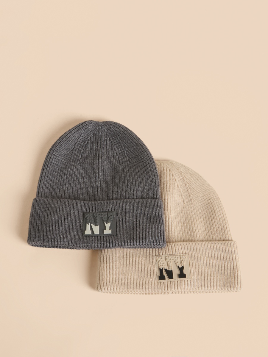 Pack of 2 - Textured Beanie