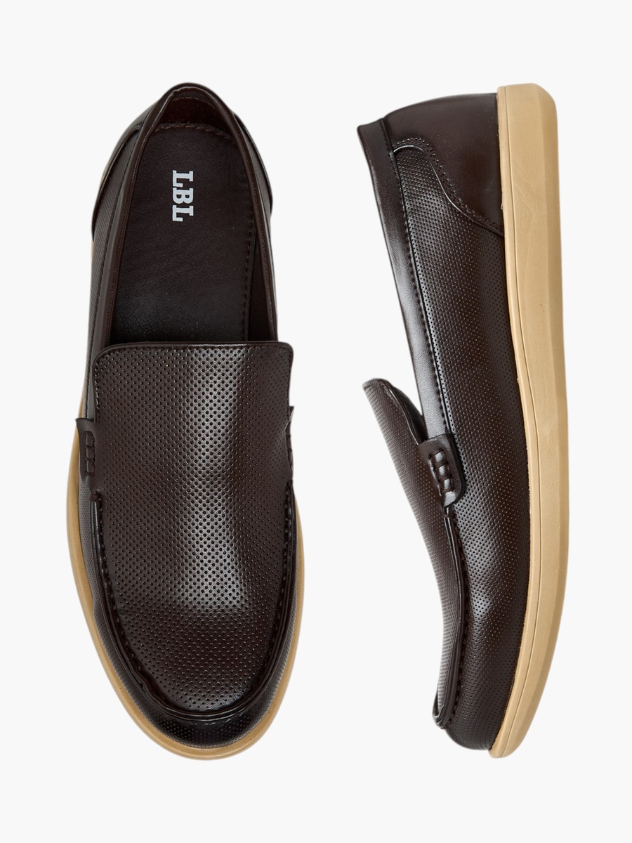 Textured Slip-On Loafers