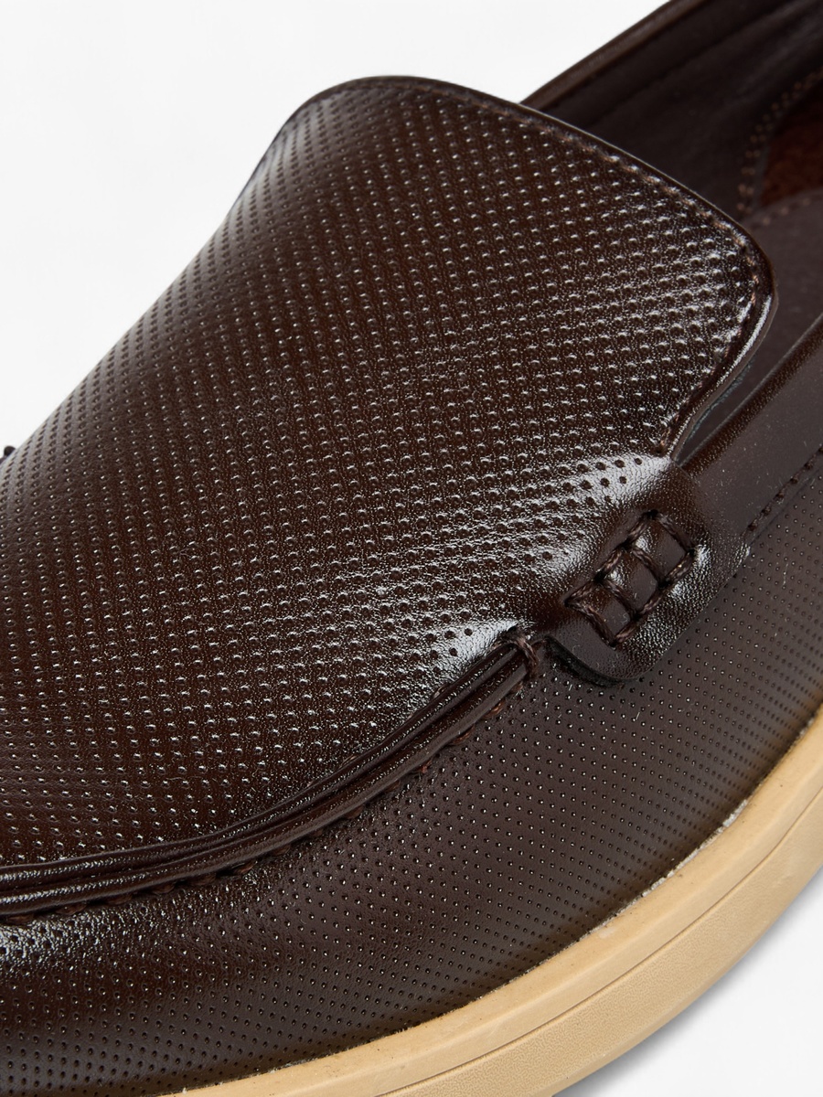 Textured Slip-On Loafers