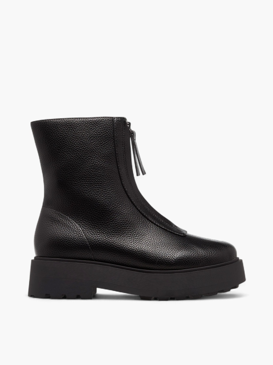 Women Textured Ankle Boots with Zip Closure