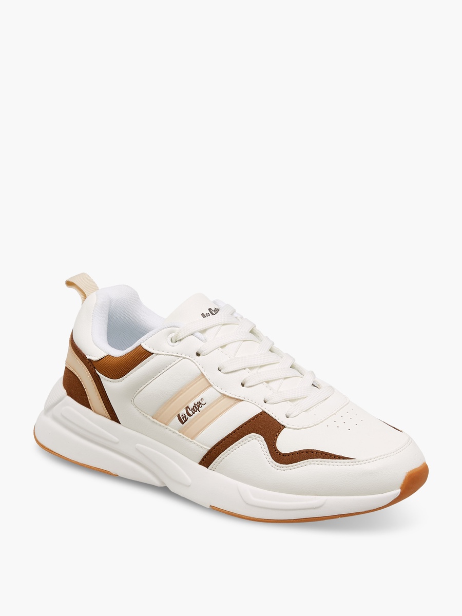 Men Panelled Lace-Up Sneakers with Pull Tabs