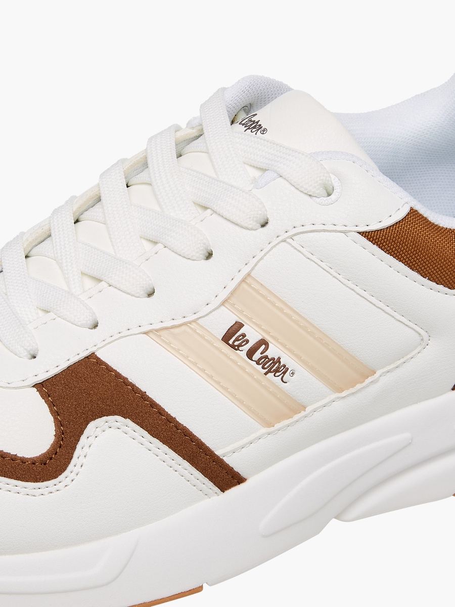 Men Panelled Lace-Up Sneakers with Pull Tabs