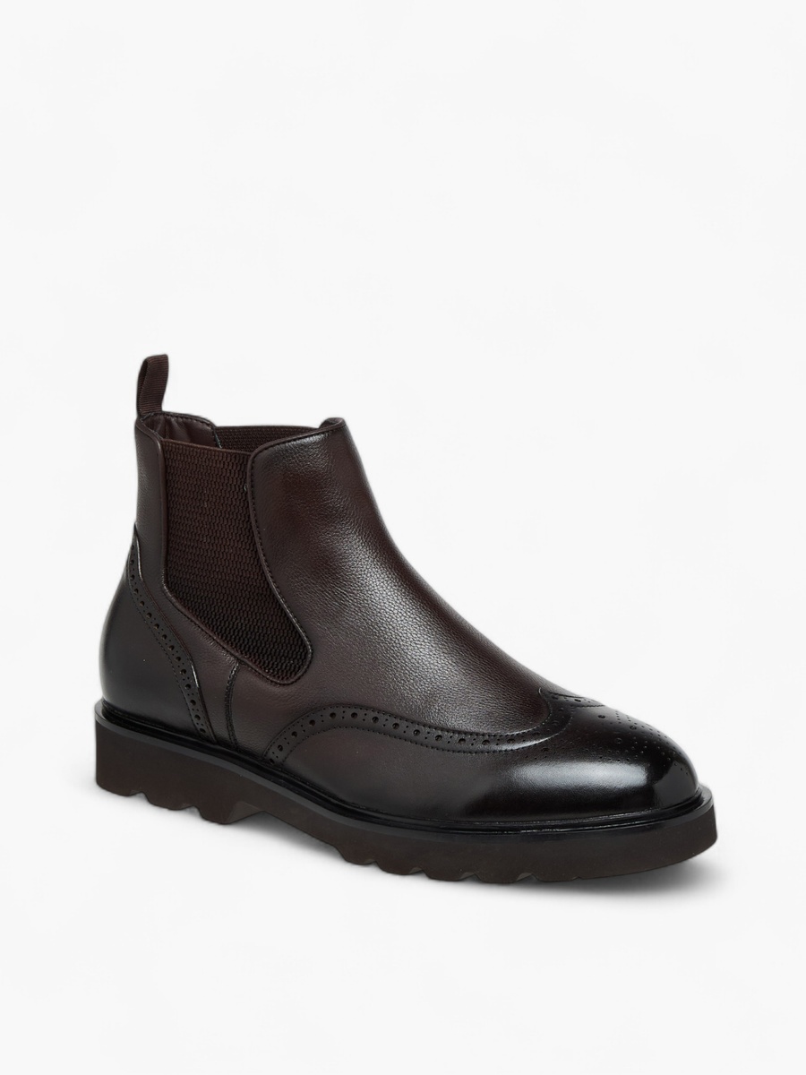 Men Solid Slip-On Chelsea Boots with Pull Tab