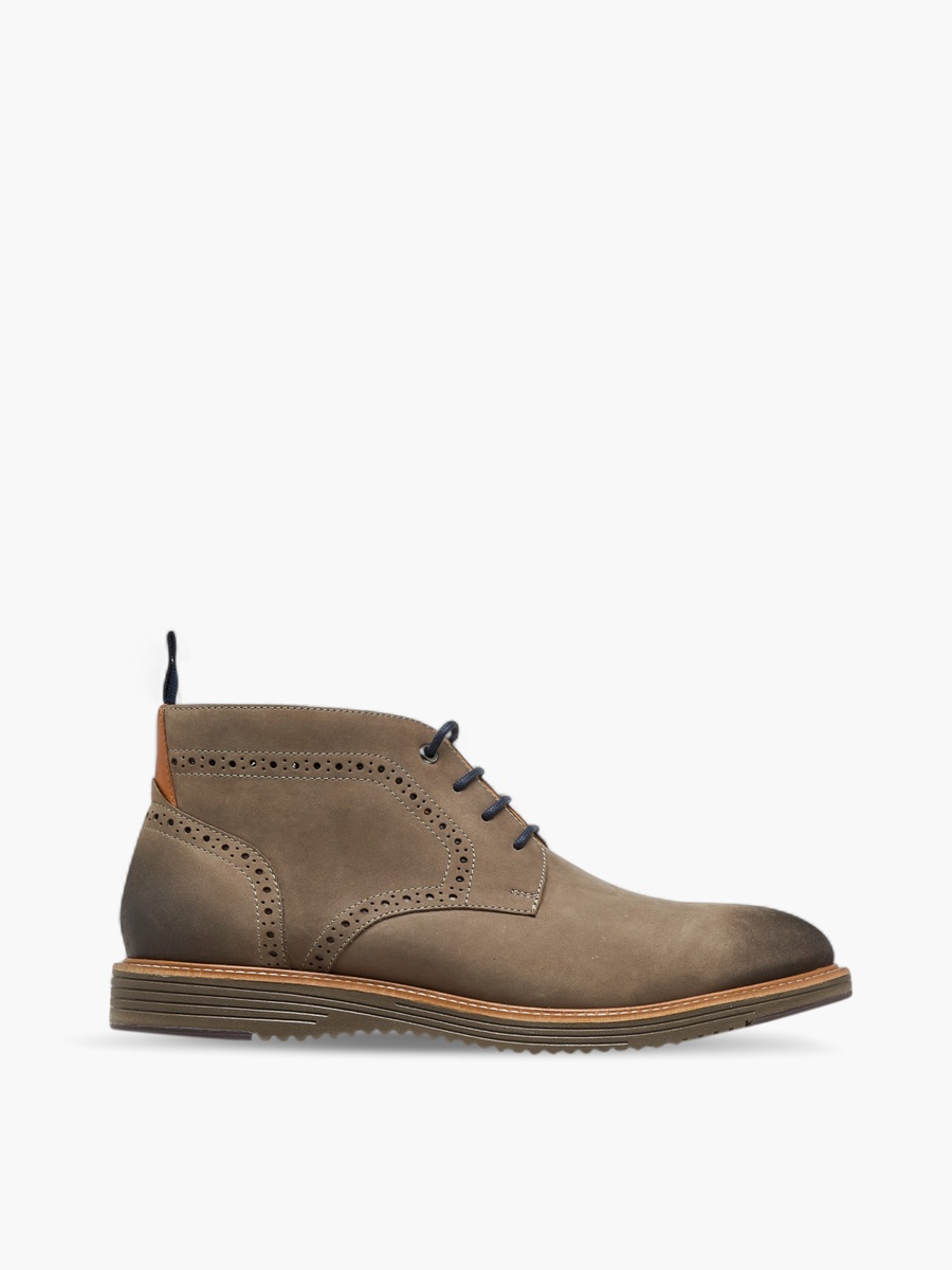 Men Solid Lace-Up Boots with Pull Tabs