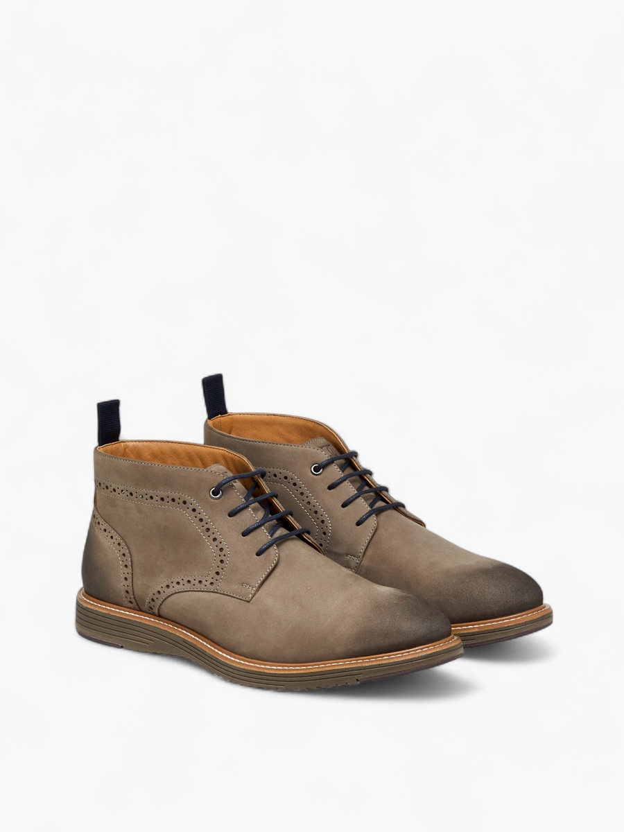 Men Solid Lace-Up Boots with Pull Tabs