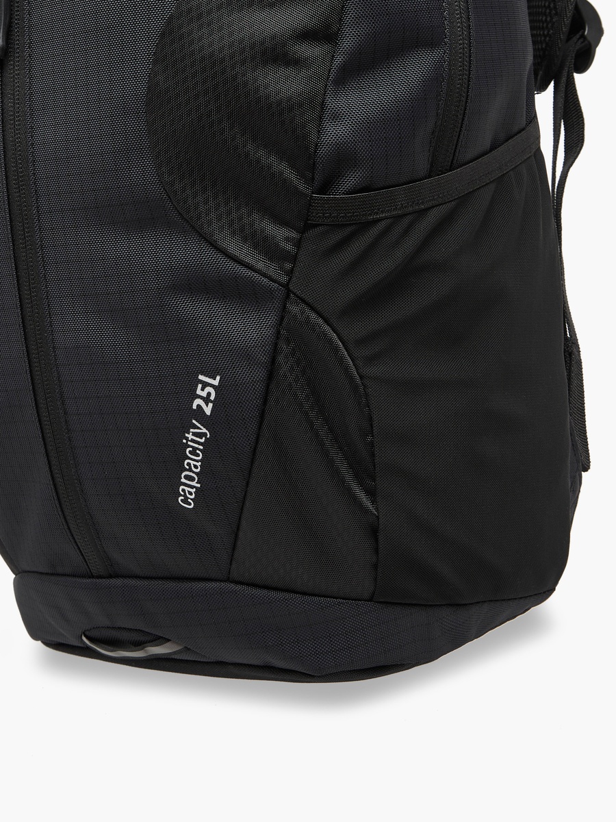 Logo Print Backpack with Adjustable Straps and Zip Closure - 16x46x27 cm