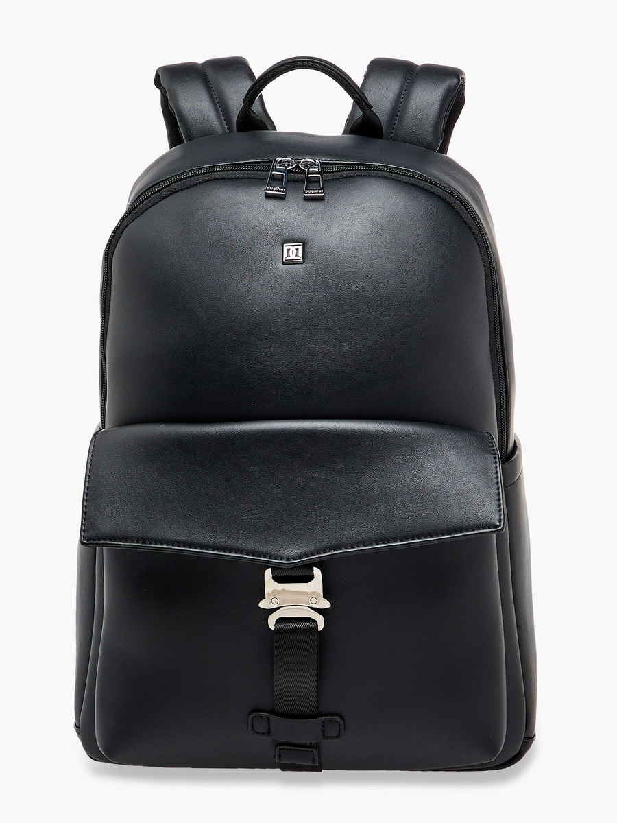 Solid Backpack with Adjustable Shoulder Straps - 31x17x43 cm