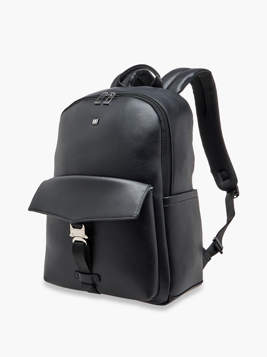 Solid Backpack with Adjustable Shoulder Straps - 31x17x43 cm