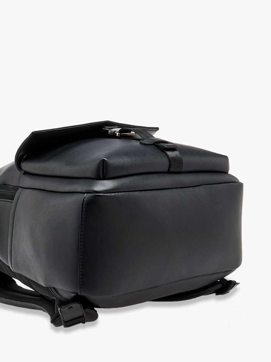 Solid Backpack with Adjustable Shoulder Straps - 31x17x43 cm