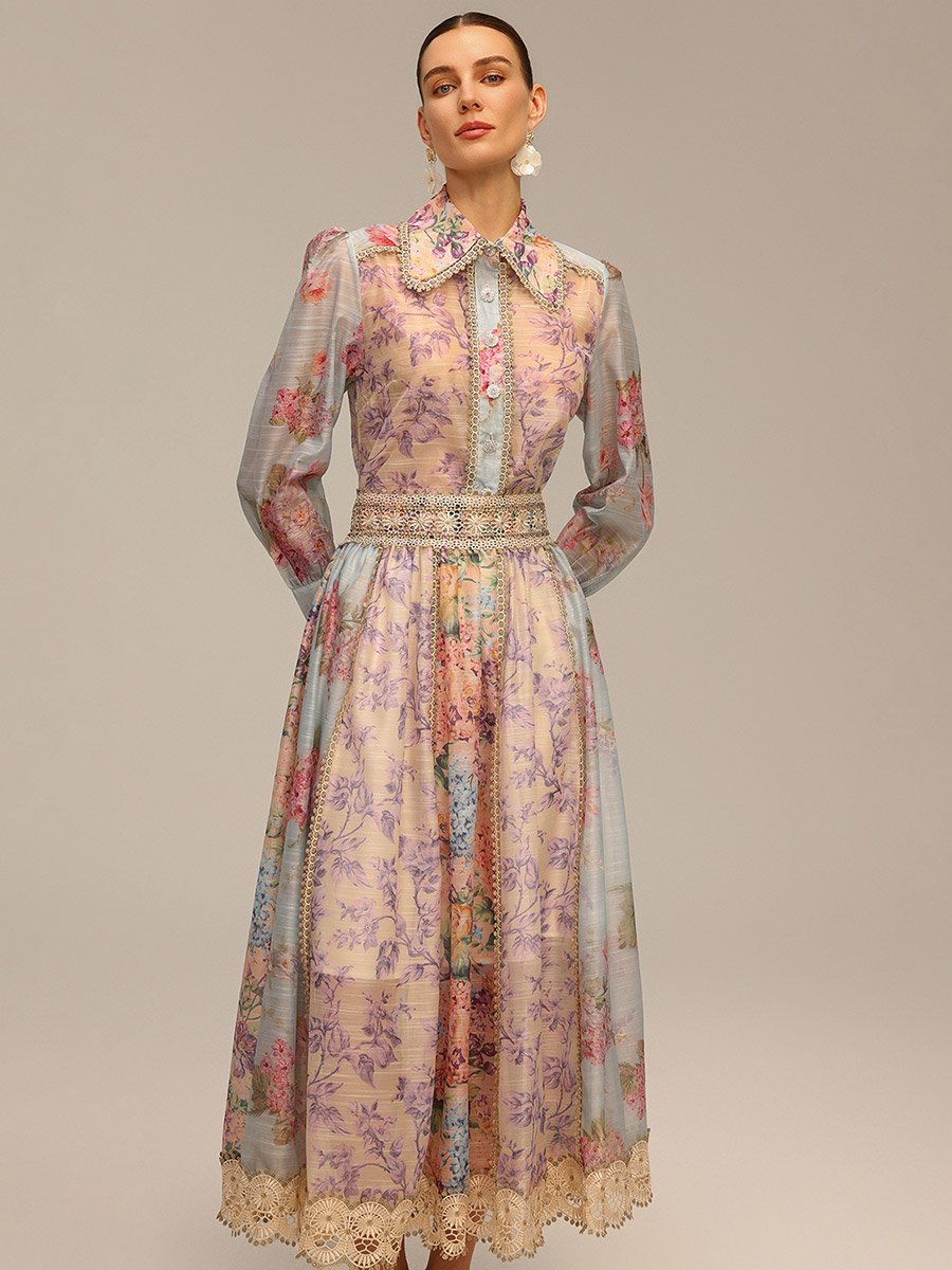 Women Floral Print Top and Maxi Skirt Co-Ords