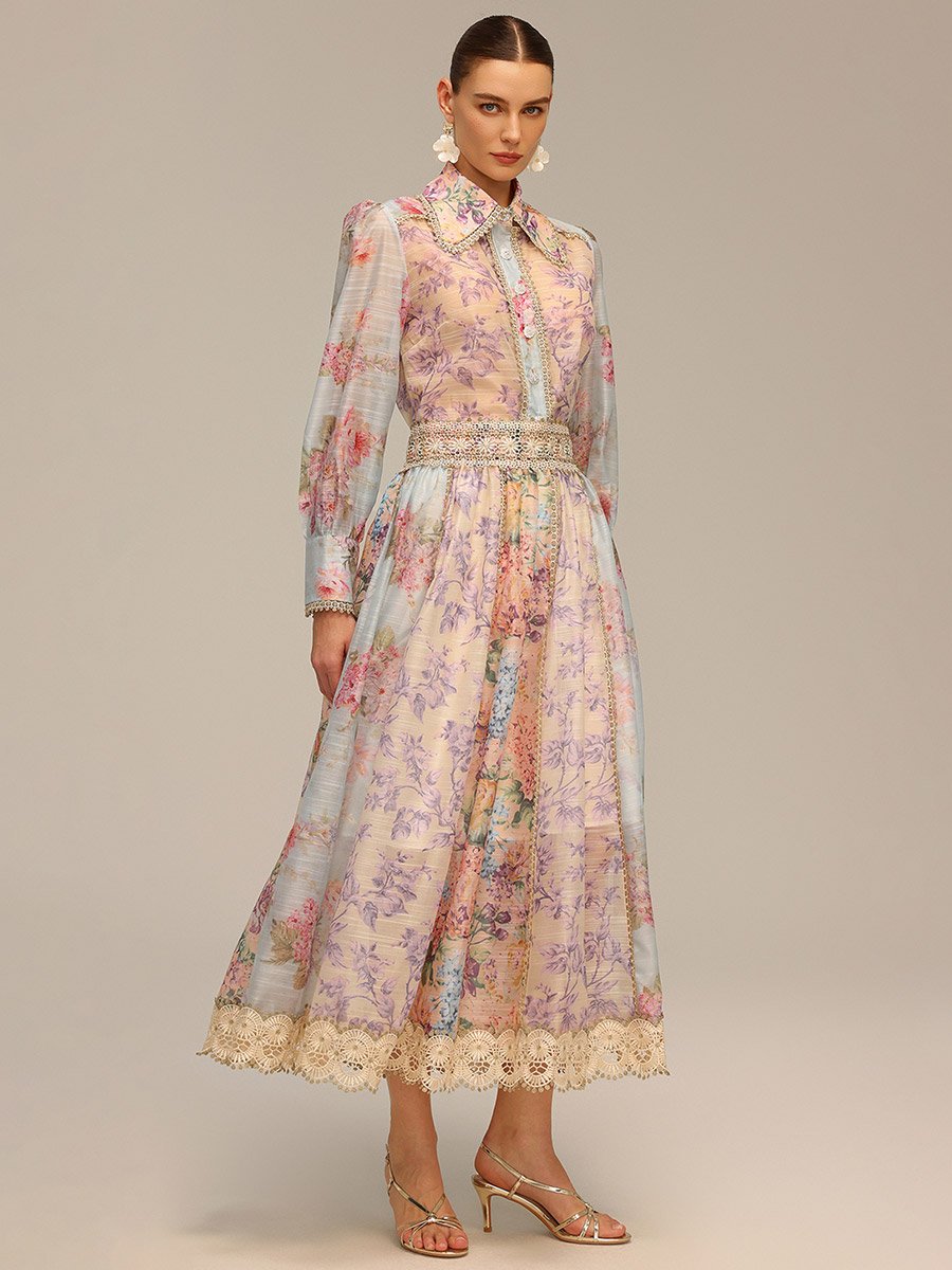Women Floral Print Top and Maxi Skirt Co-Ords