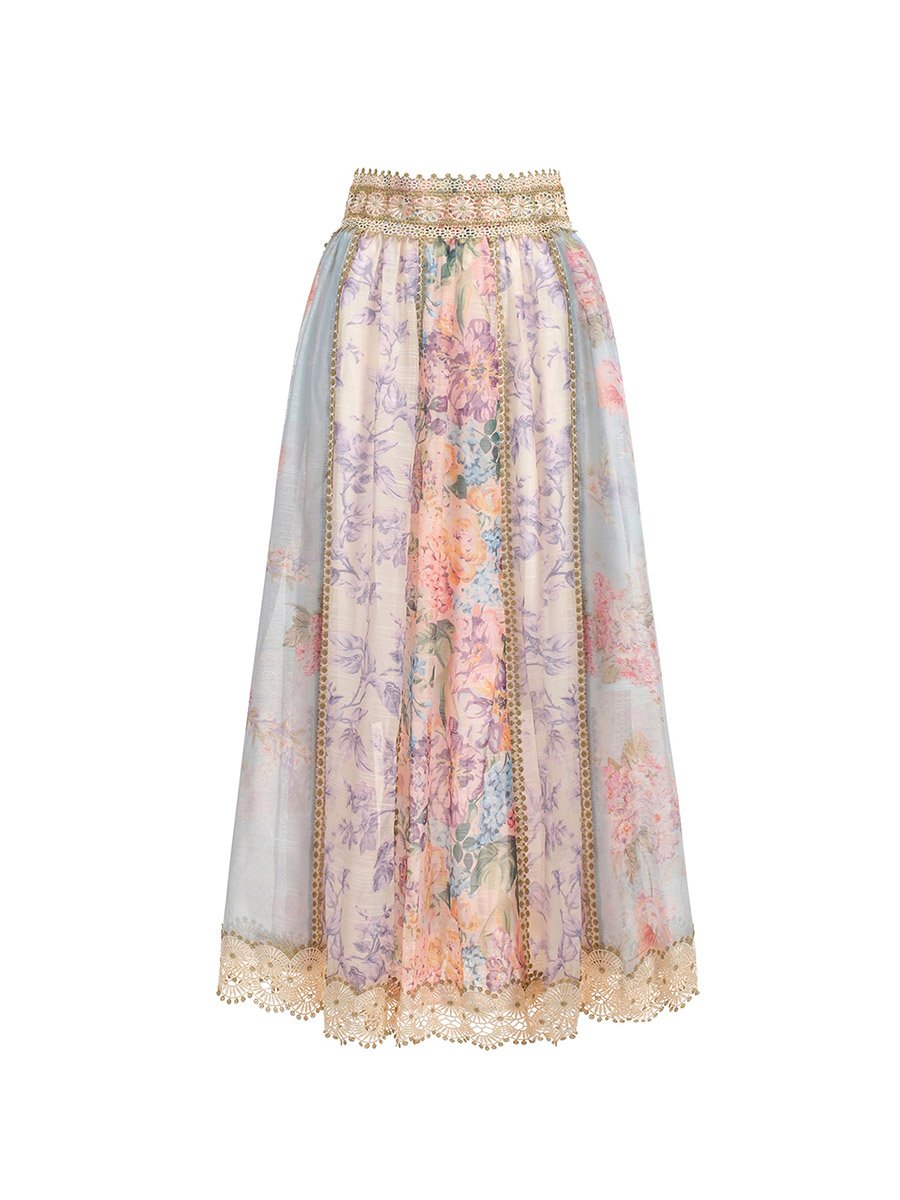 Women Floral Print Top and Maxi Skirt Co-Ords