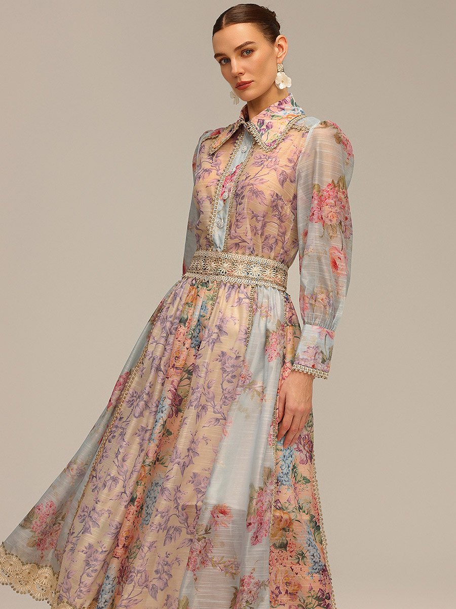 Women Floral Print Top and Maxi Skirt Co-Ords