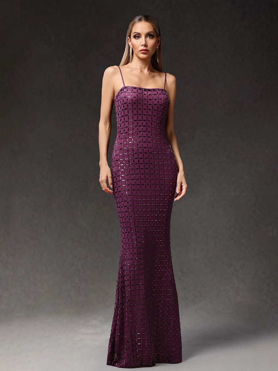 Women Embellished Party Maxi Dress