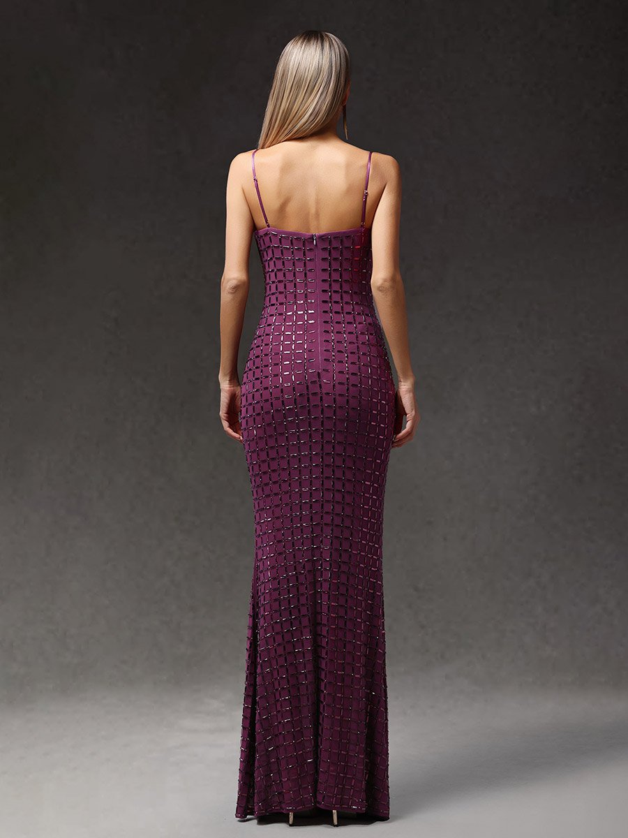 Women Embellished Party Maxi Dress
