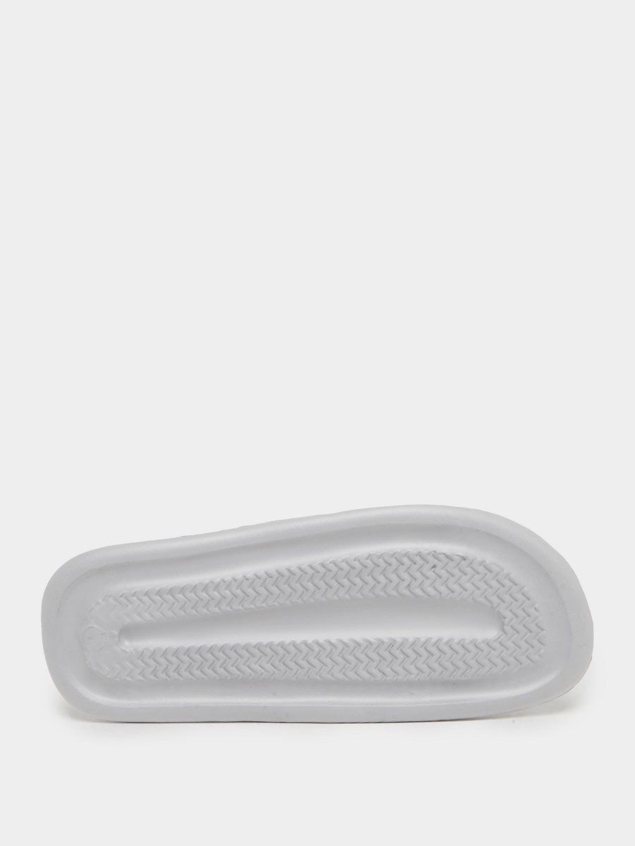 Men White Textured Comfort Slides