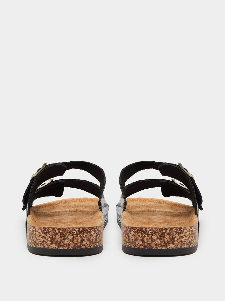 Men Dual-Strap Buckle Detail Sandals