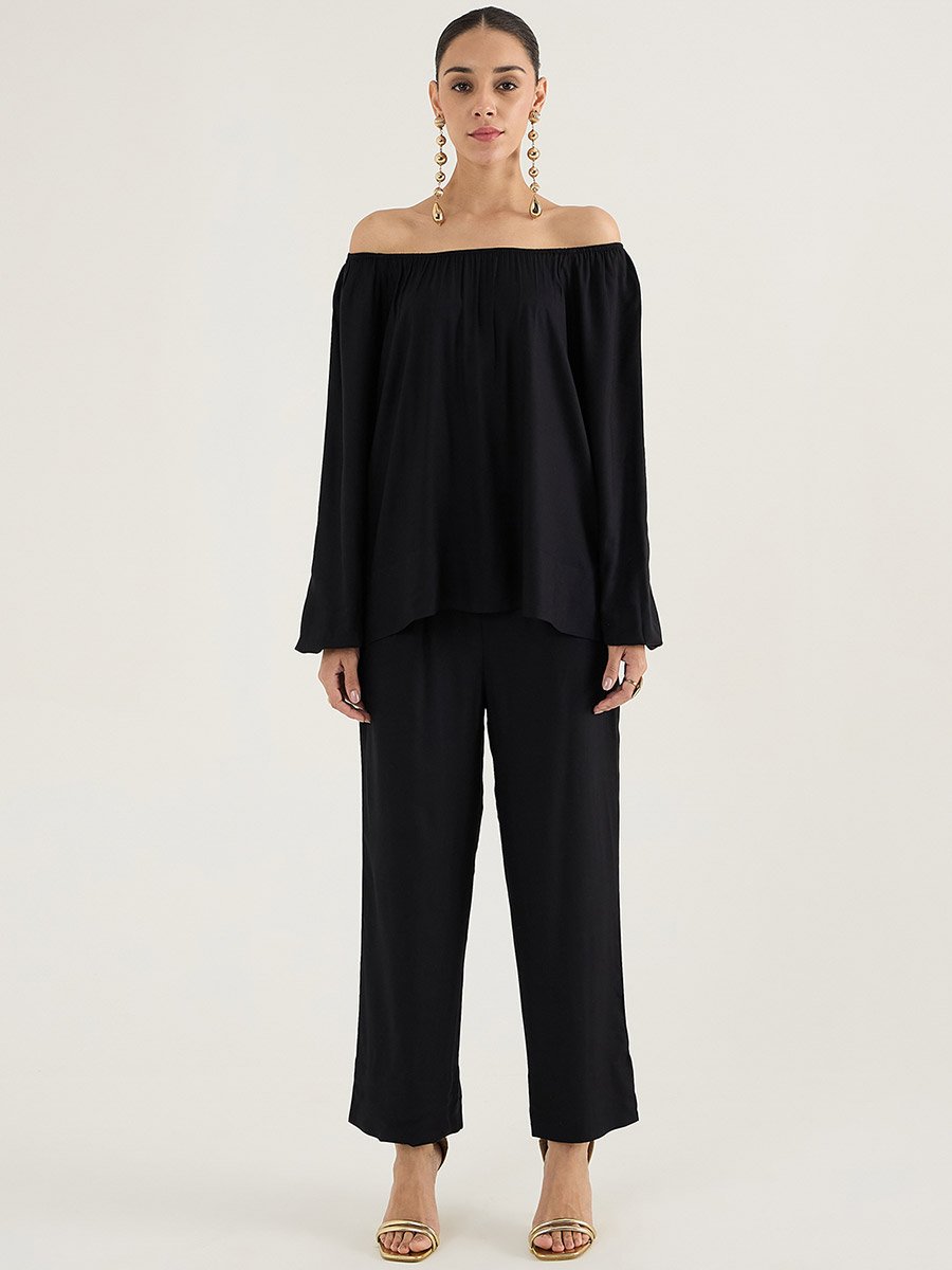 Women Off Shoulder Top and Pants Co-Ords