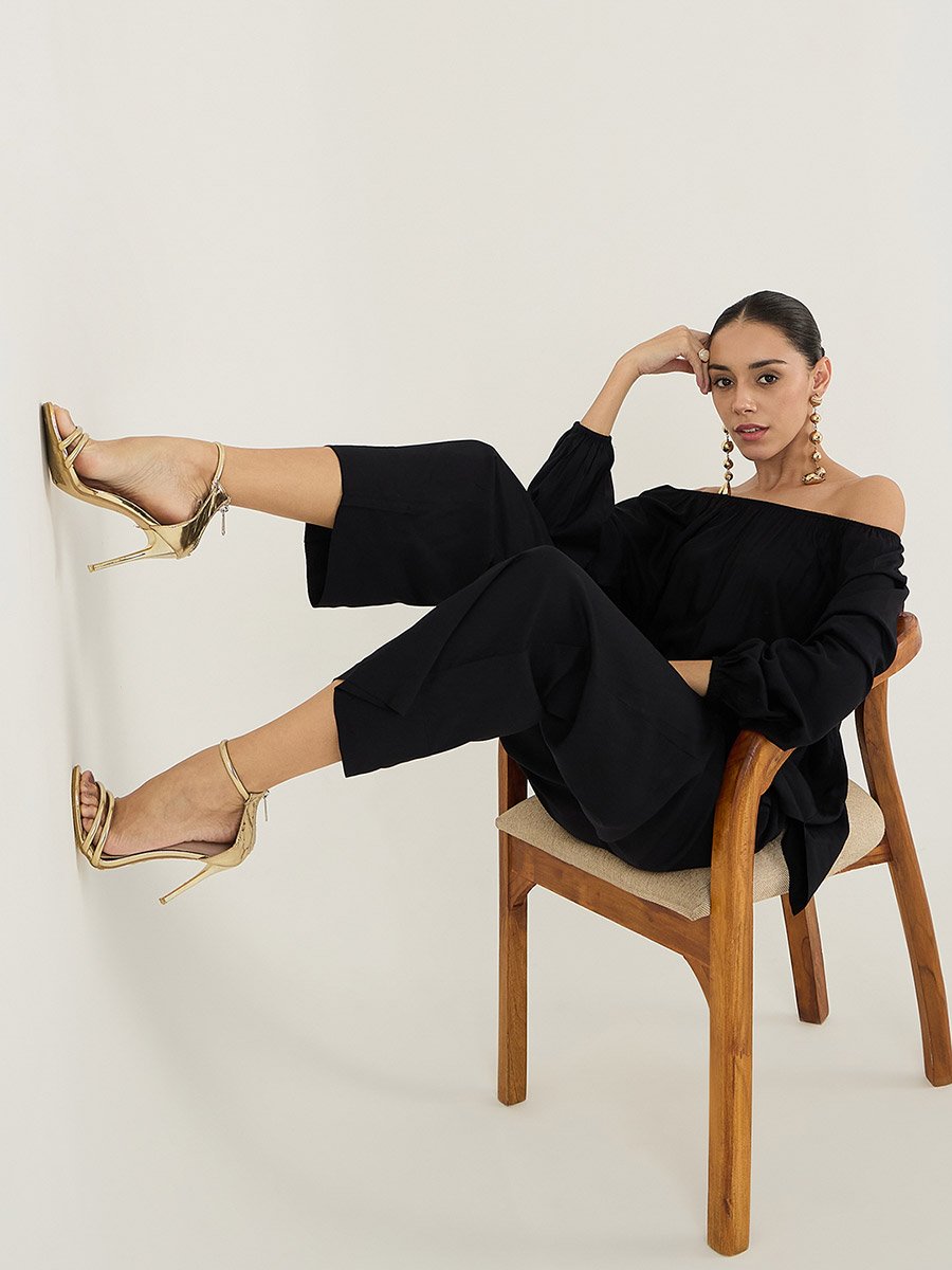 Women Off Shoulder Top and Pants Co-Ords