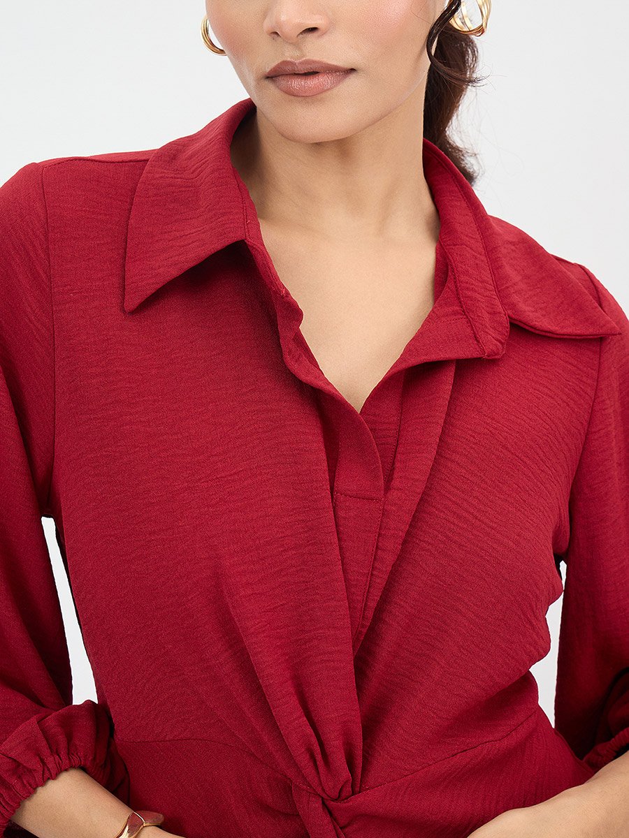 Women Front Twist Top and Trousers Co-Ords