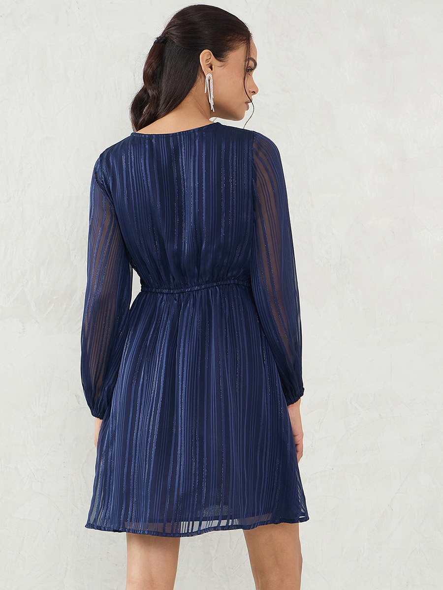 princess polly baby blue dress CELINE NAVY LACE A-LINE DRESS MINI
