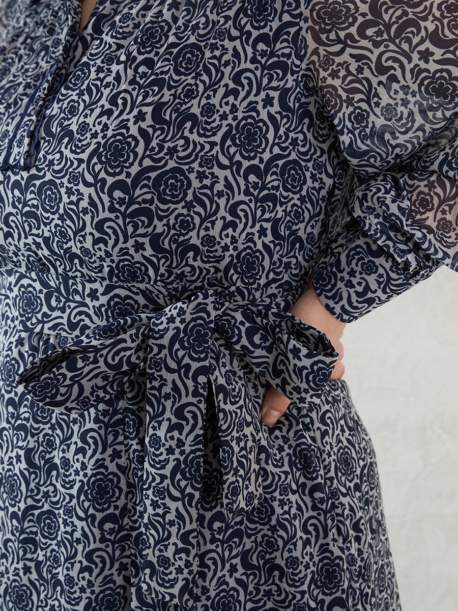 Plus Size Floral Printed Maxi Dress