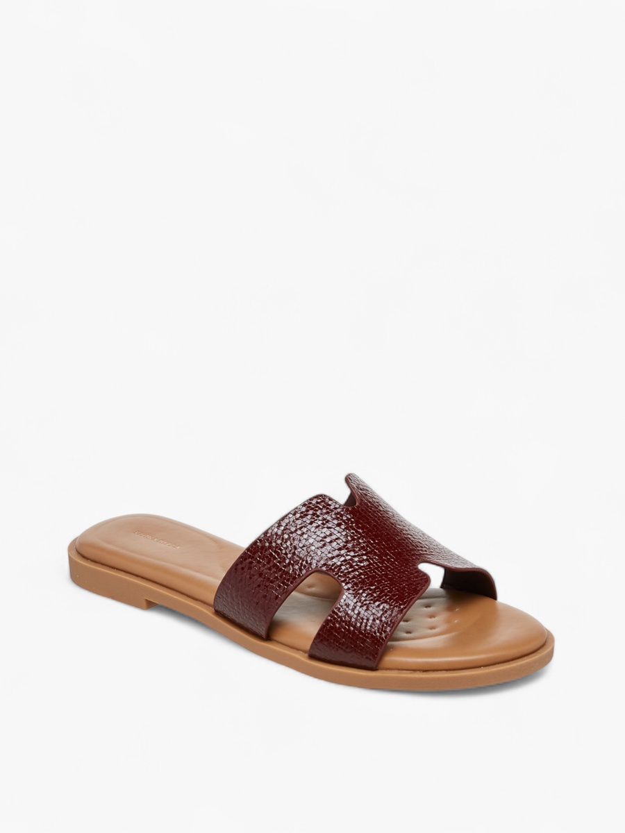 Textured Slip-On Sandals