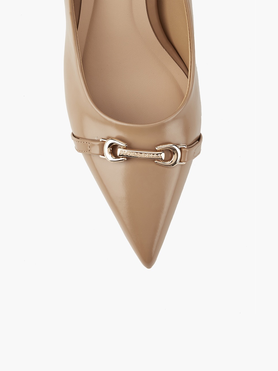 Metallic Accent Pointed Toe Pumps with Stiletto Heels