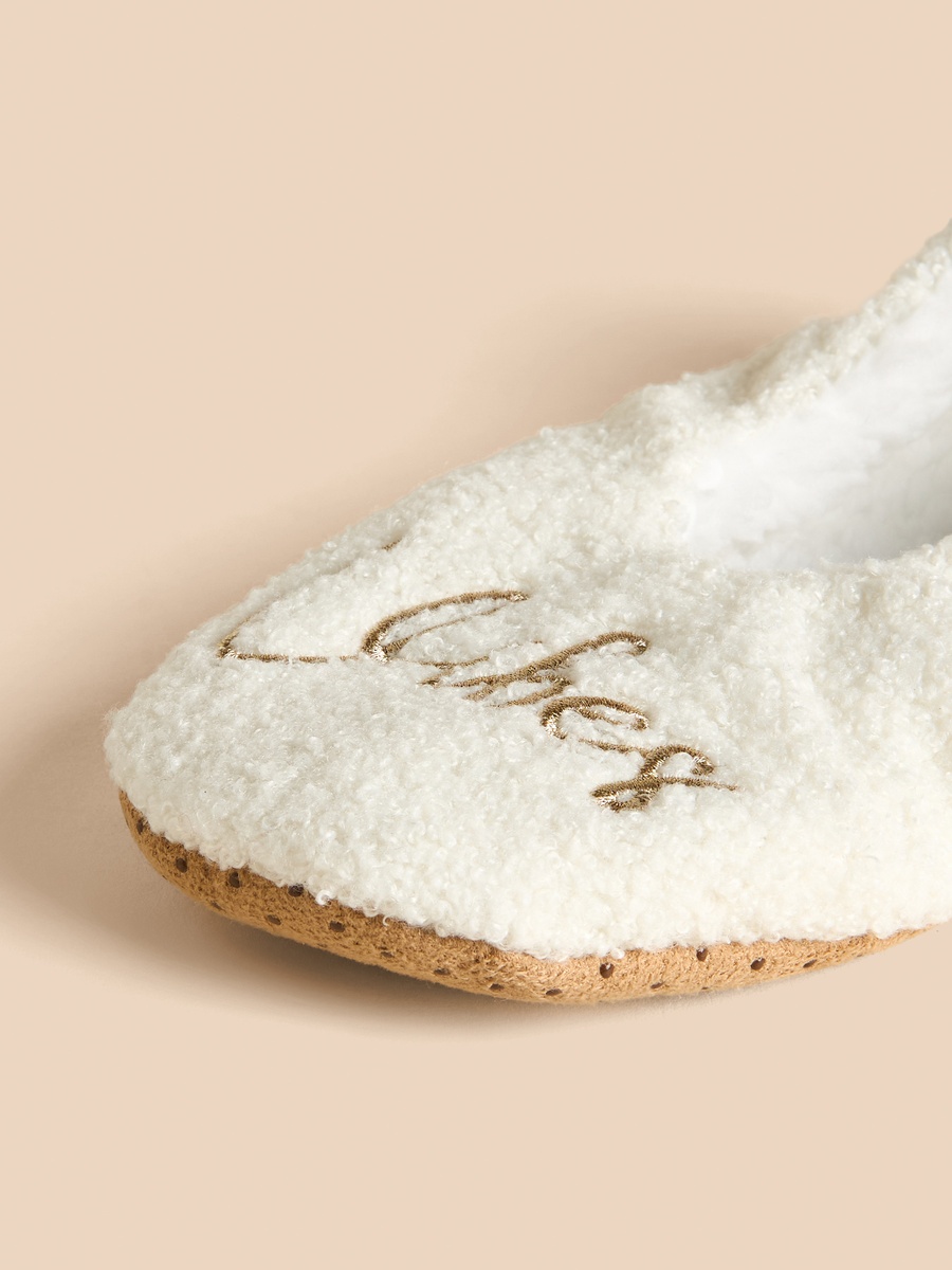 Embroidered Foot Warmer Socks