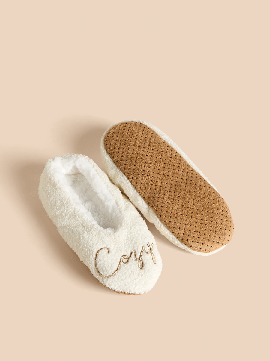 Embroidered Foot Warmer Socks