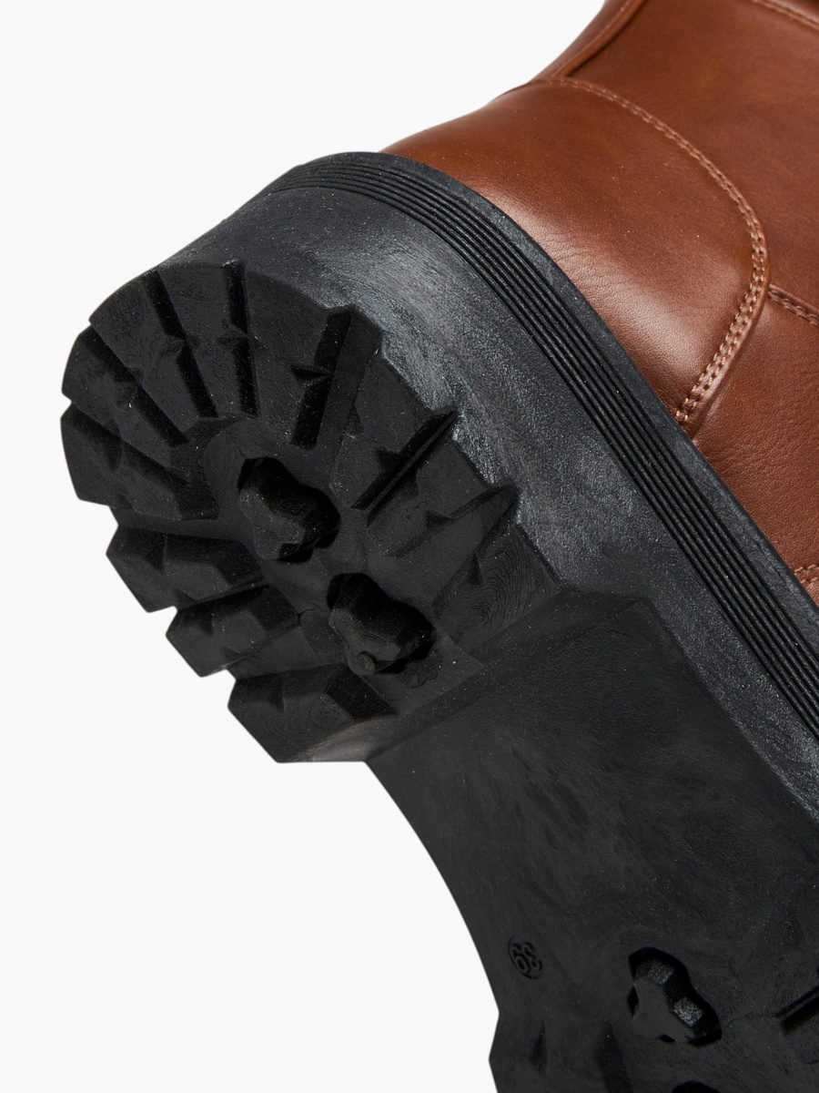Panelled Ankle Boots with Zip Closure