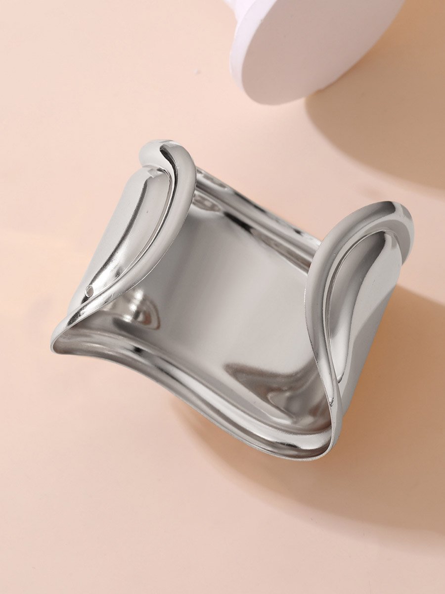 Silver Cuff Bangle Bracelet