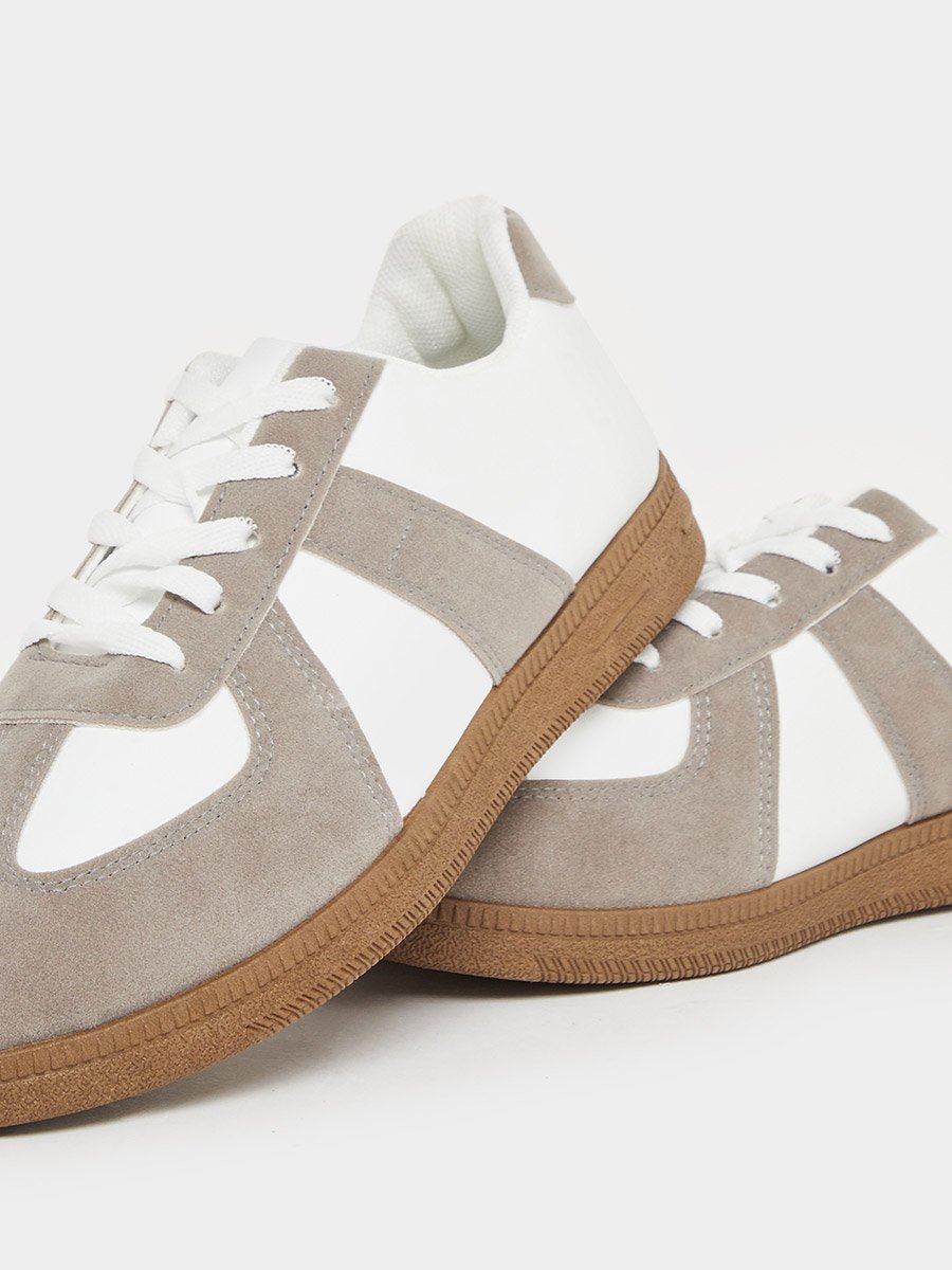 Men Beige Suede Sneakers
