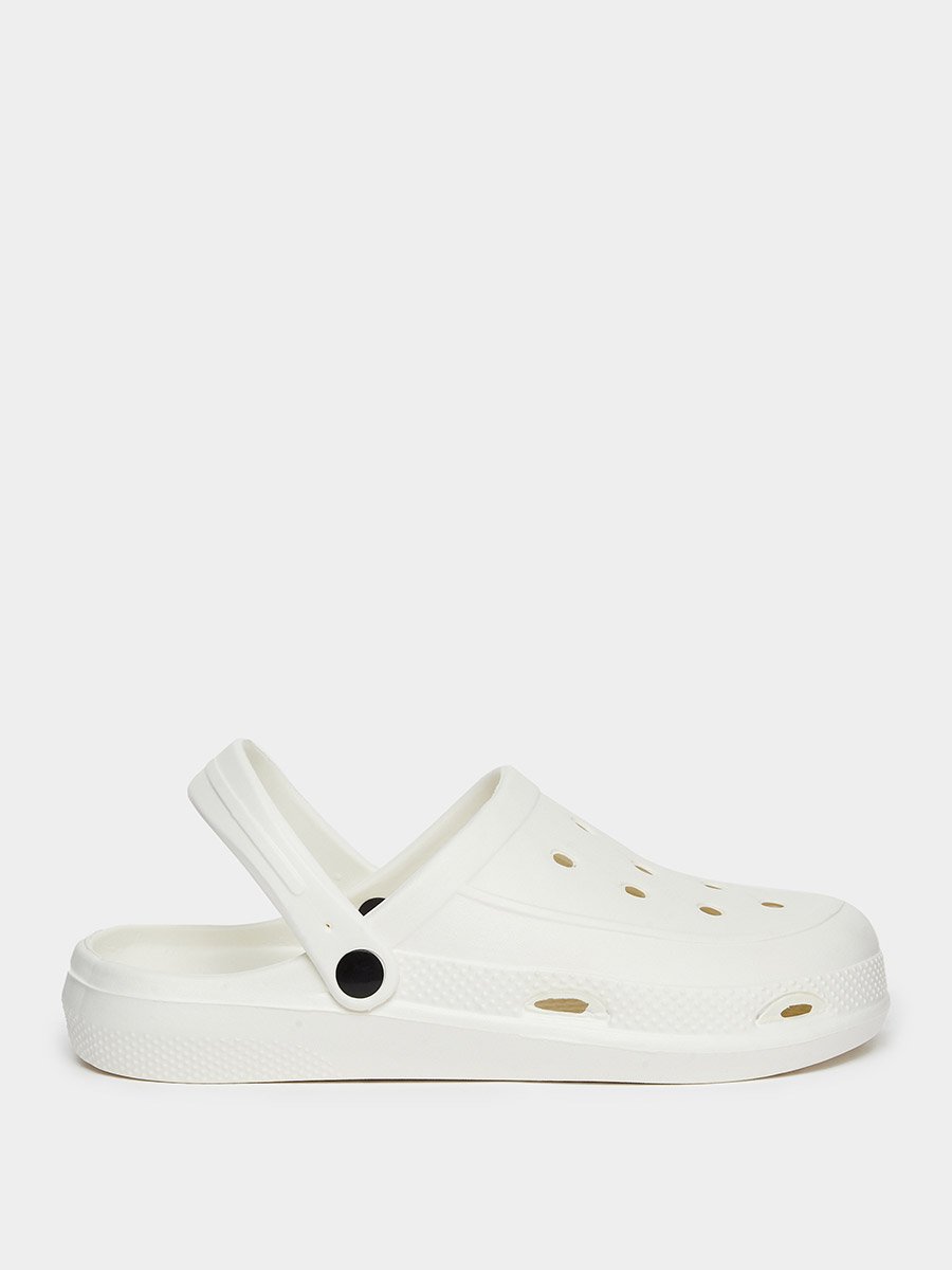 Men White Slip-On Clogs