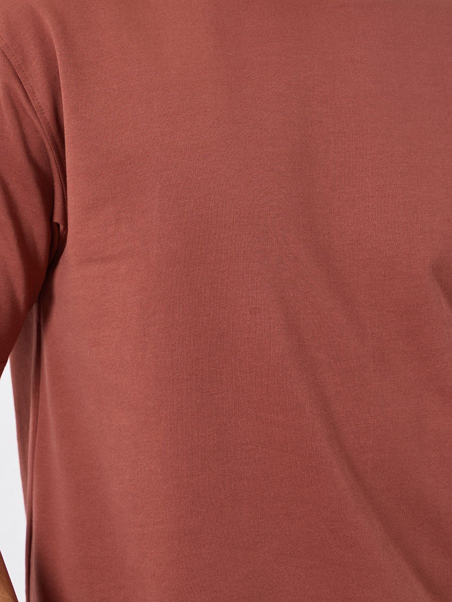 Men Rust Graphic Oversized T-Shirt