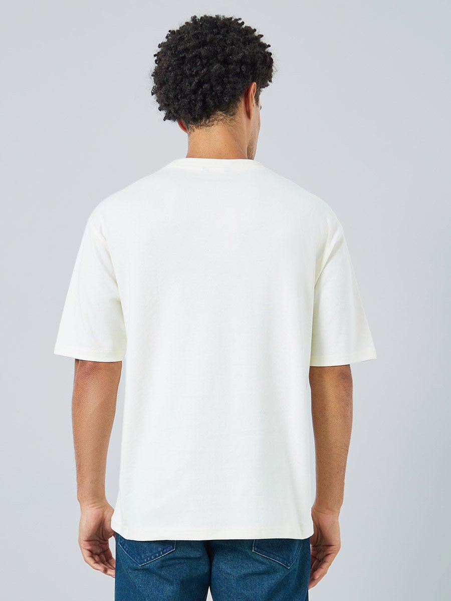 Men Embroidered Oversized T-Shirt