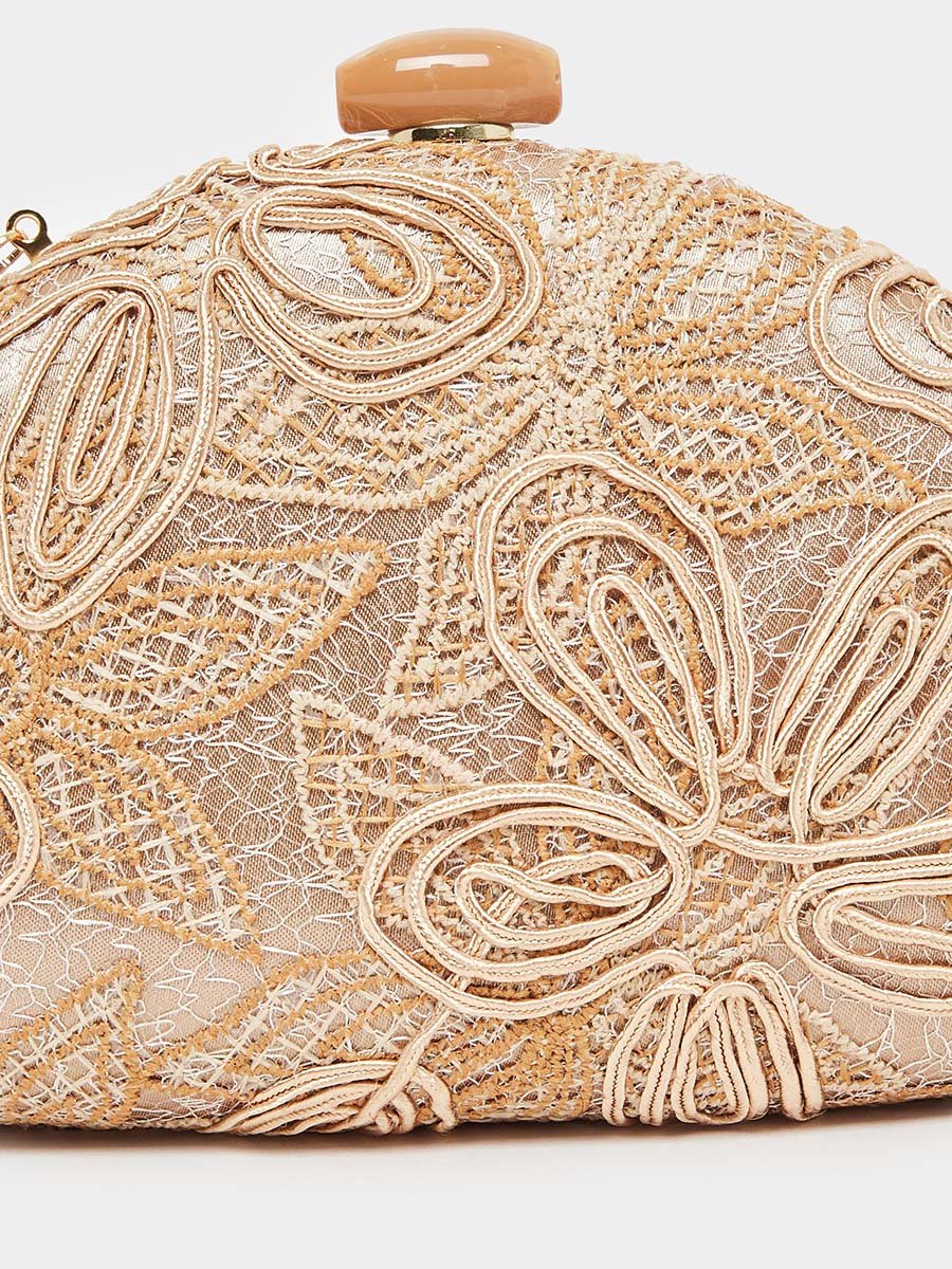 Gold Embroidered Clutch