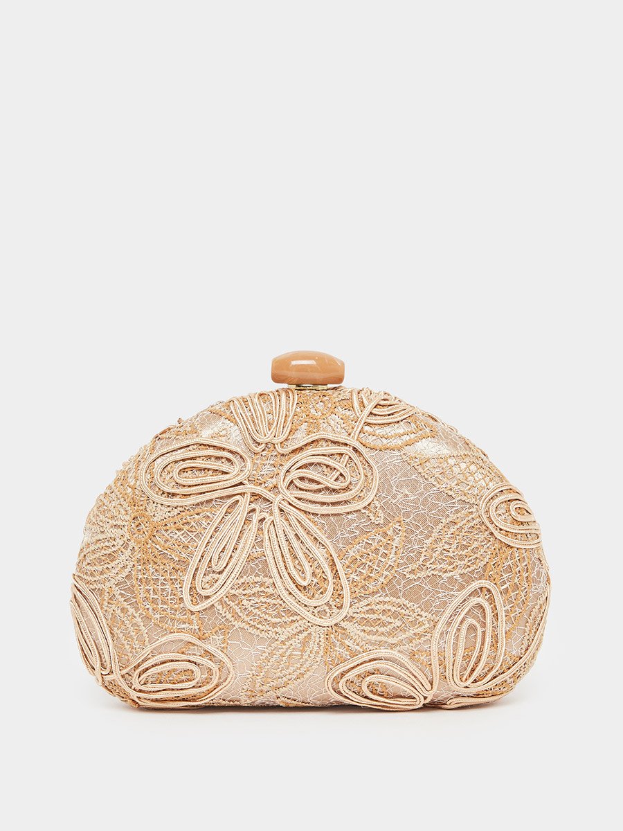 Gold Embroidered Clutch