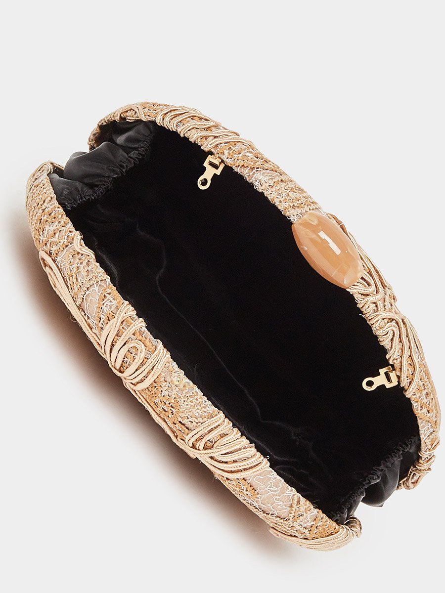 Gold Embroidered Clutch