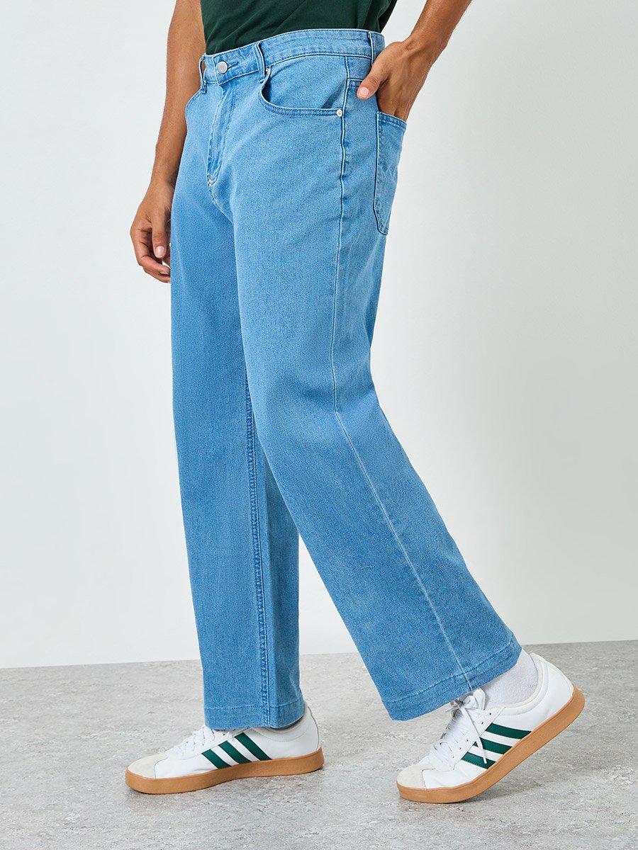 Men Light Blue Carpenter Fit Jeans