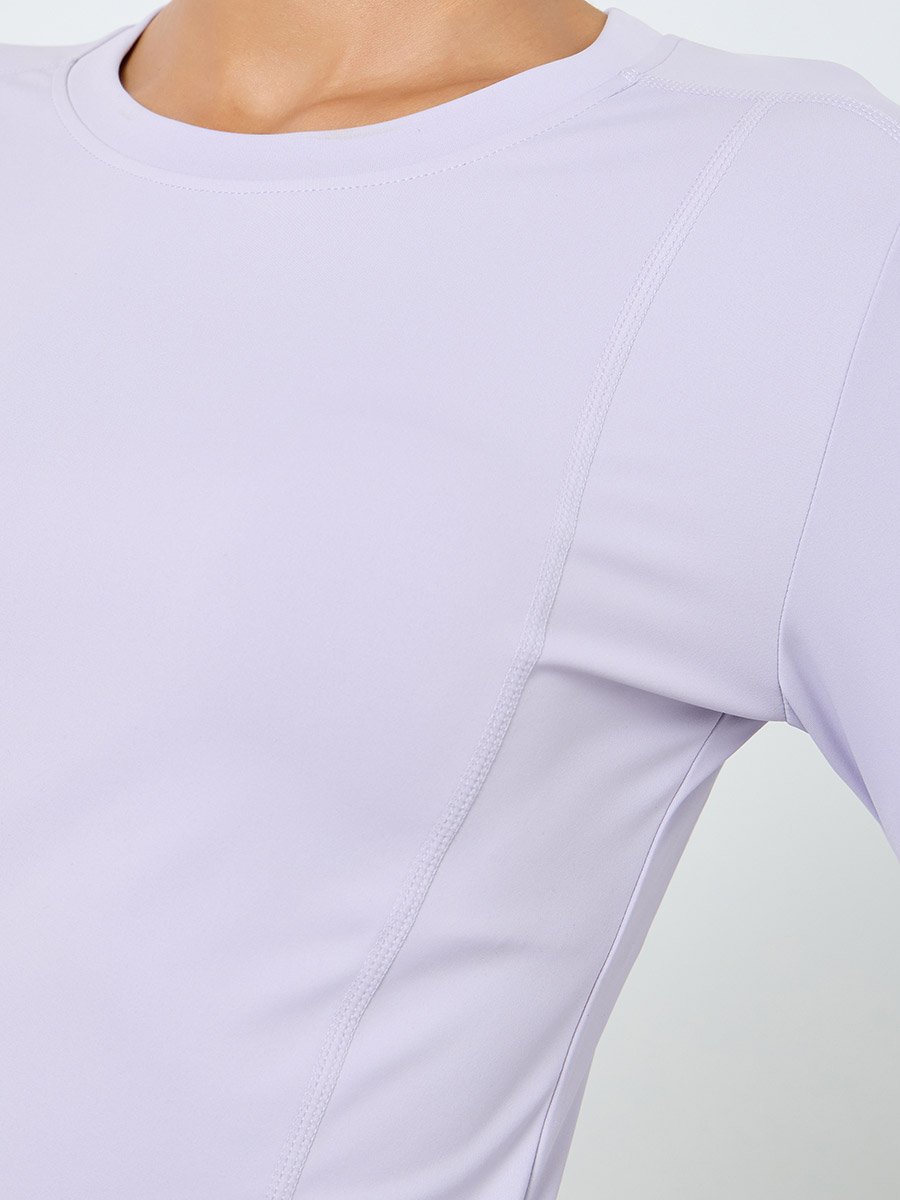 Round Neck Fitted Long Sleeve Top
