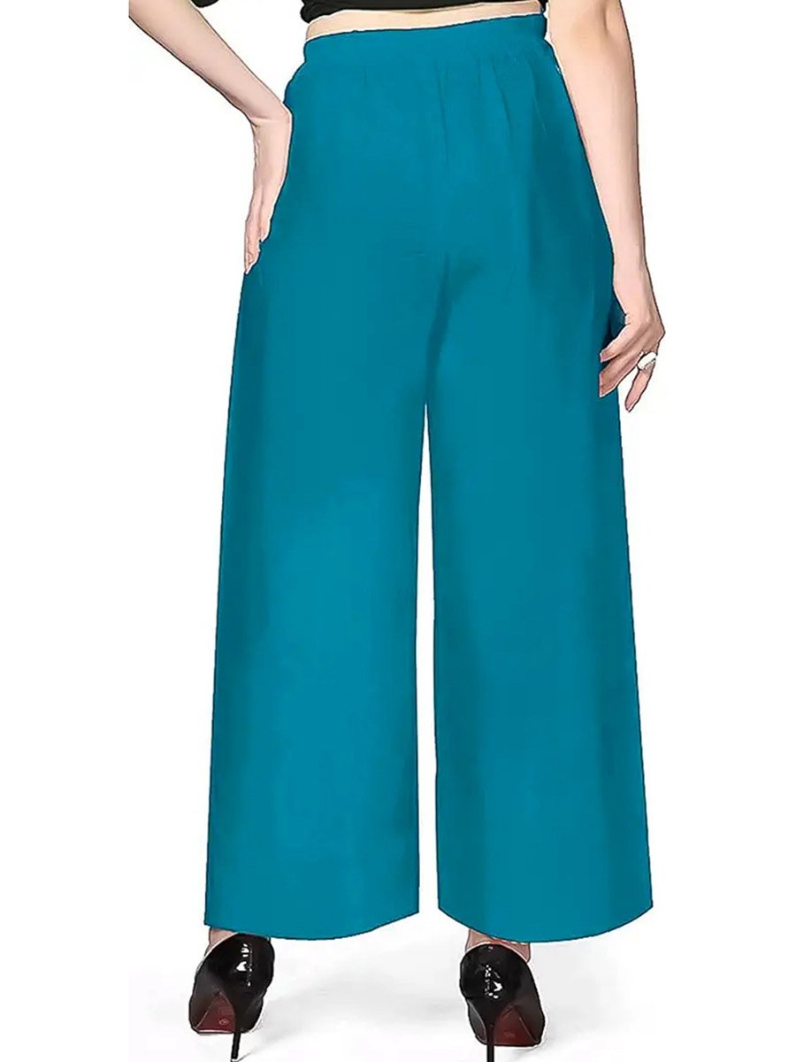 Blue Wide Leg Ethnic Palazzos