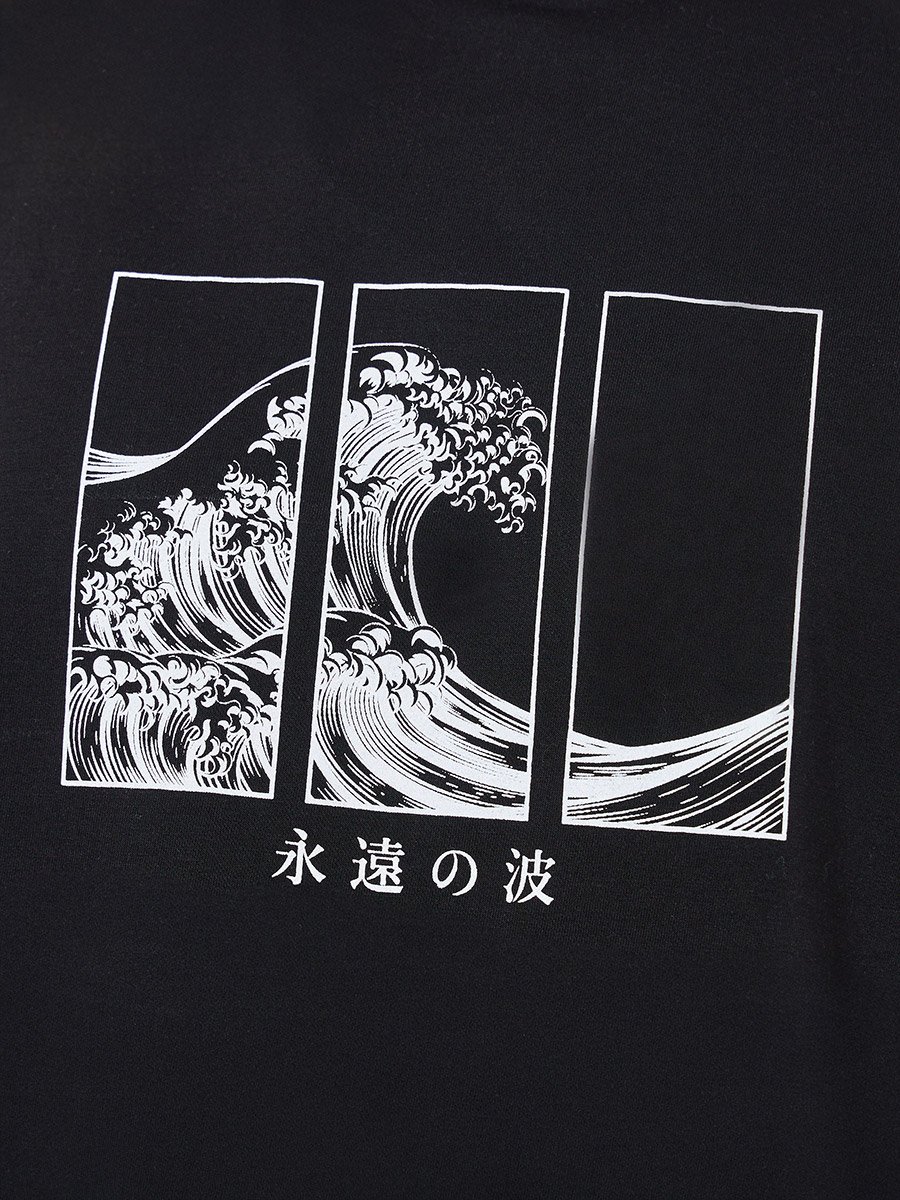 Men Beach Wave Print Regular T-Shirt