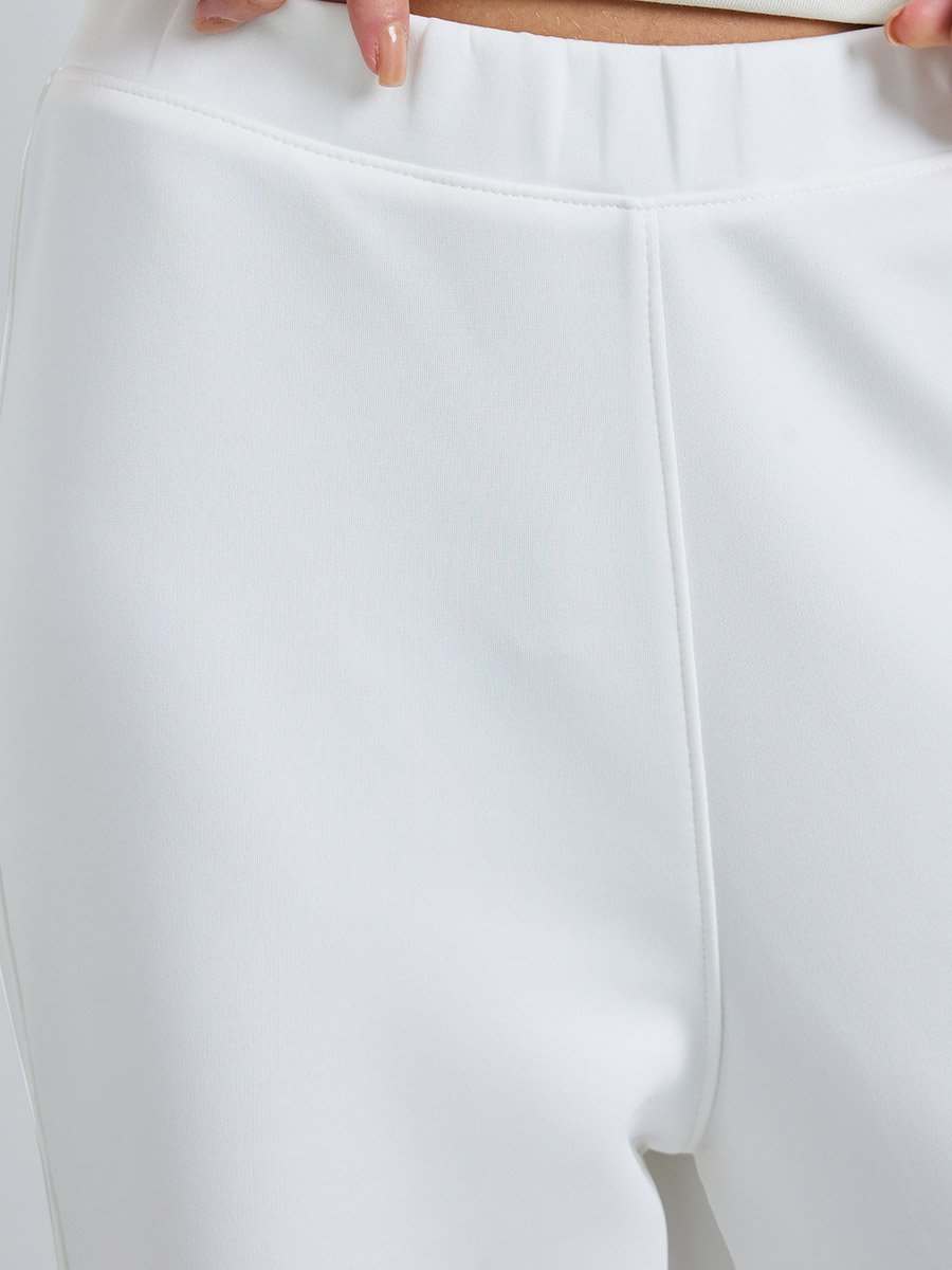 Off White Wide Leg Scuba Joggers